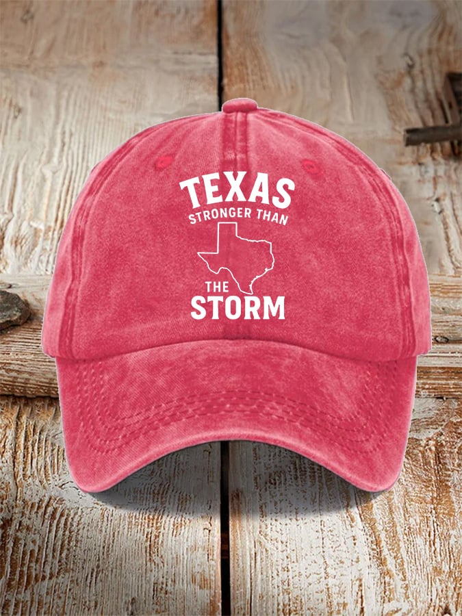 Texas Stronger Than the Storm Print Hat