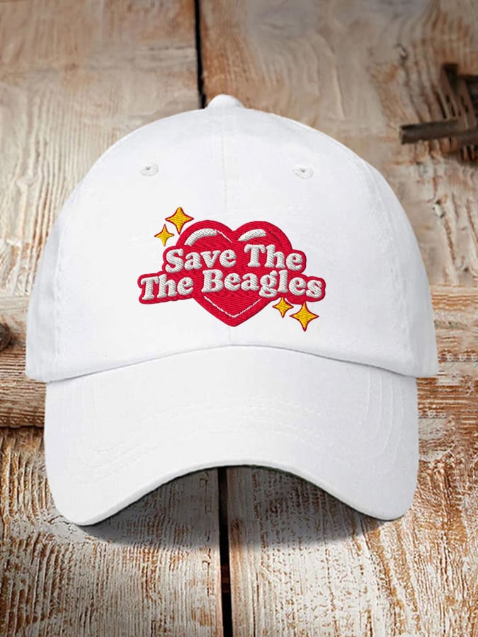 Save the Beagles Printed Baseball Cap