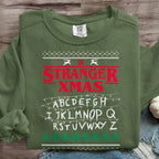 Christmas Things Upside Down Hawkins Indiana National Park Upside Down 80s Horror Art Print Sweatshirt