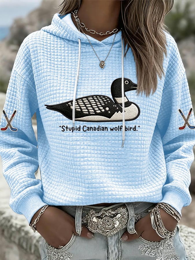 Women's Hockey Romance Print Casual Hoodie