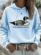 Women's Hockey Romance Print Casual Hoodie