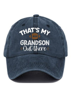 That's My Grandson Out There football Print Baseball Cap