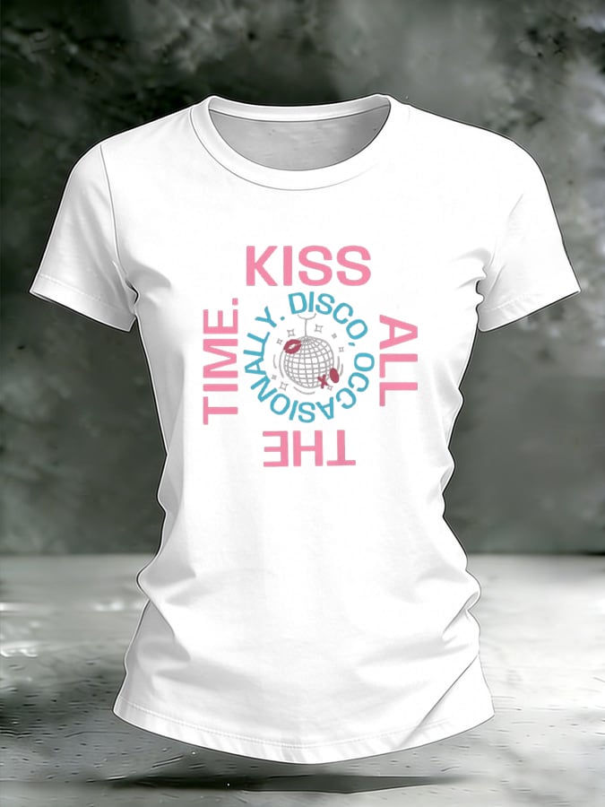 Women's Singer-Print Casual T-Shirt