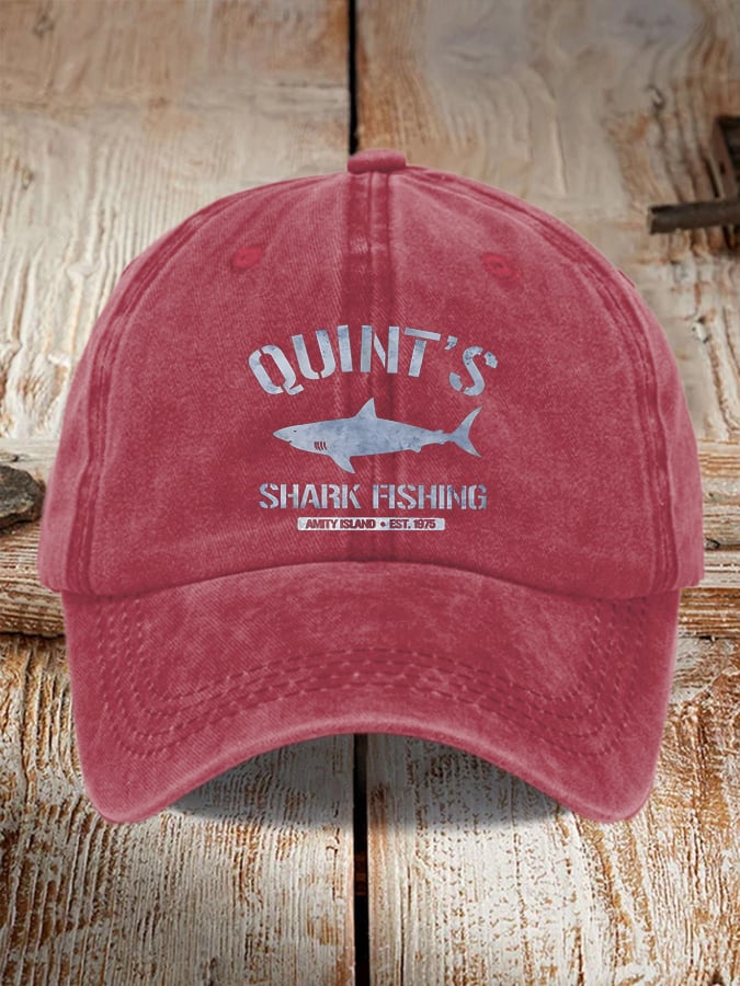 Shark Fishing Printed Baseball Cap