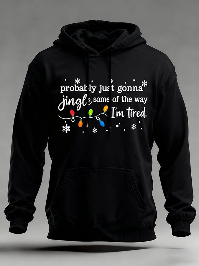 Men's Vintage Christmas Print Hoodie