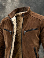 Men's Retro Warm Suede Outdoor Jacket