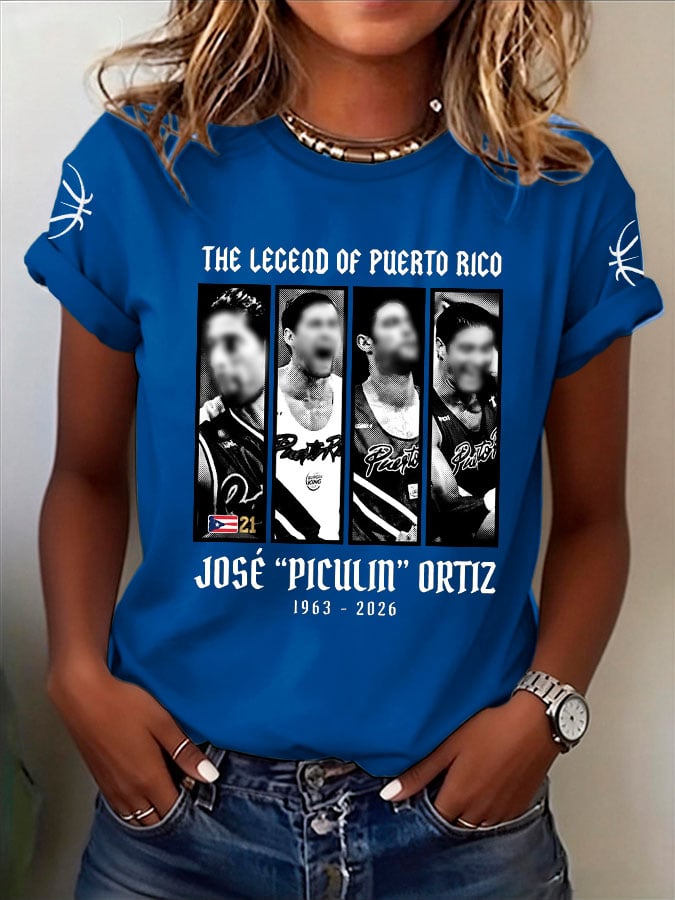 Women's THE LEGEND OF PUERTO RICO Printed Short-Sleeve T-Shirt