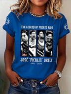Women's THE LEGEND OF PUERTO RICO Printed Short-Sleeve T-Shirt