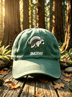 Retro Jimothy Raccoon Print Baseball Cap