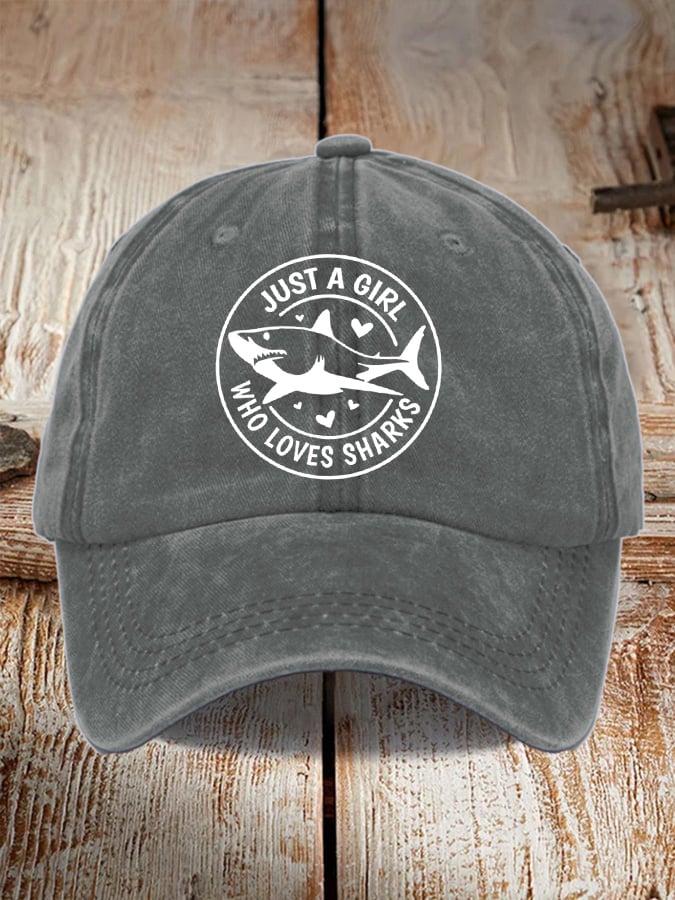 Unisex Just A Girl Who Loves Sharks Baseball Cap