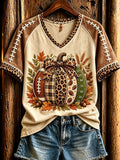 Women's Fall Rugby Print Top