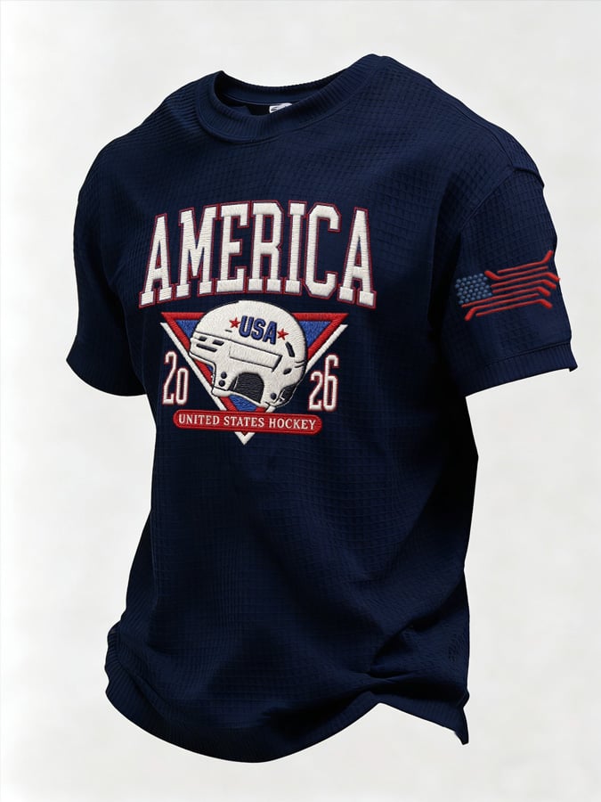 Men's Casual US Hockey Champion Commemorative T-shirt