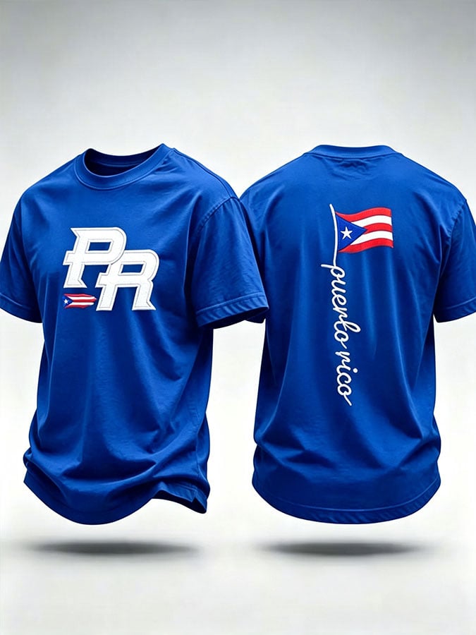Men's Puerto Rico Print Short-Sleeve T-Shirt