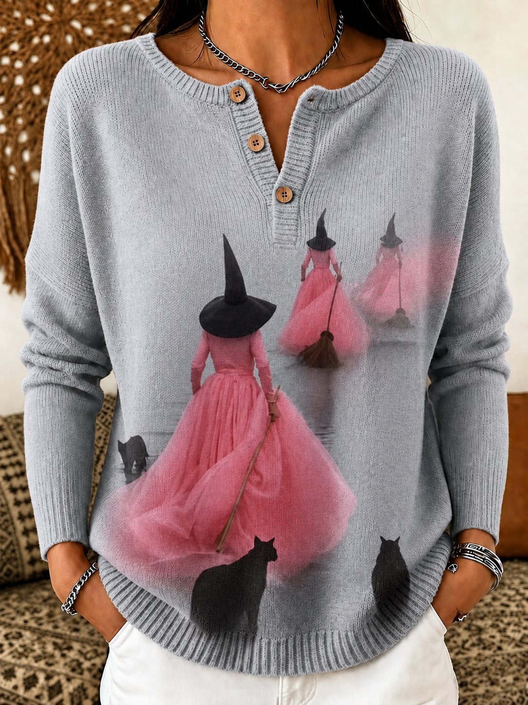 Women's Autumn Halloween Witch Top