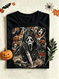 Women's Halloween crew-neck short-sleeve T-shirt