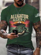 Men's Alligator Alcatraz Print T-Shirt