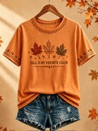 Women's Fall Is My Favorite Color  Print T-Shirt