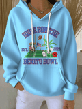 Women's Puerto Rico Singer Benito Bowl Print Casual Hoodies