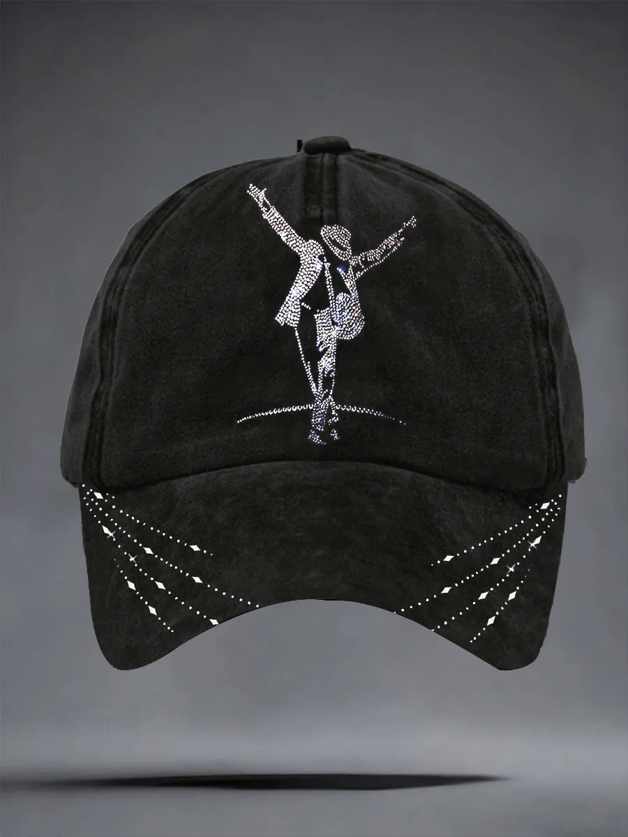 Men's Vintage Commemorative King Of Pop Printed Hat