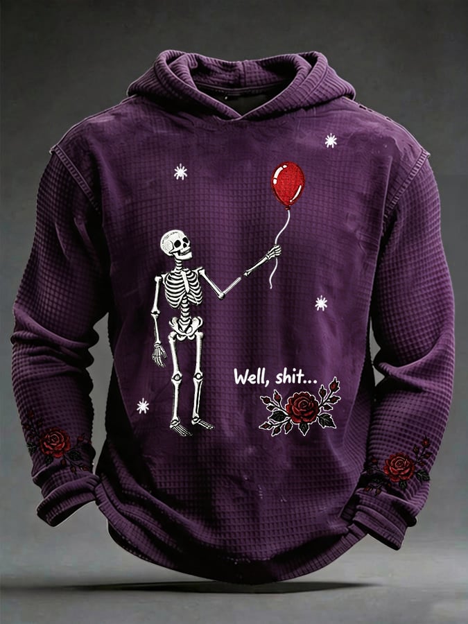 Men's Retro Halloween Well, shit... Printing Hoodie