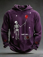 Men's Retro Halloween Well, shit... Printing Hoodie