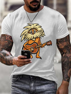 Men's Vintage Rock Tribute Printed Casual T-shirt