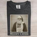 Funny Santas Happy Christmas Art Print T-Shirt