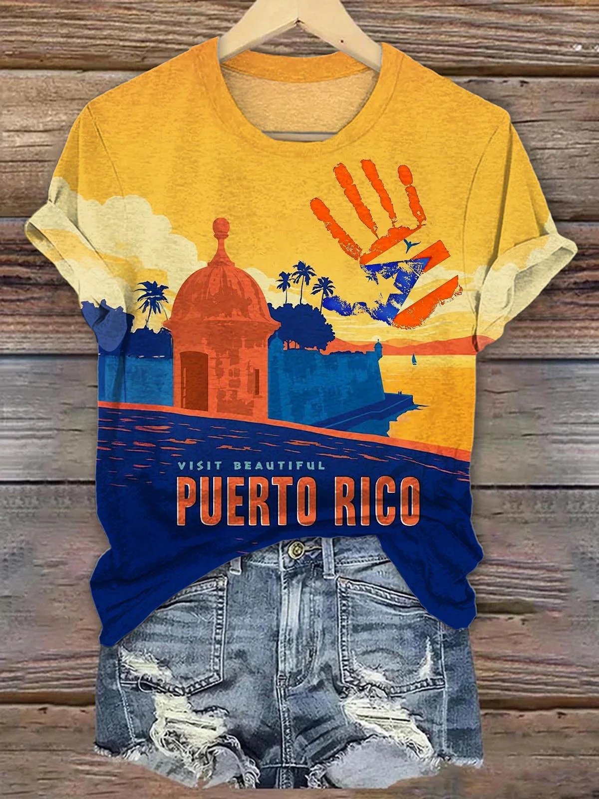 Puerto Rico Crew Neck T-shirt