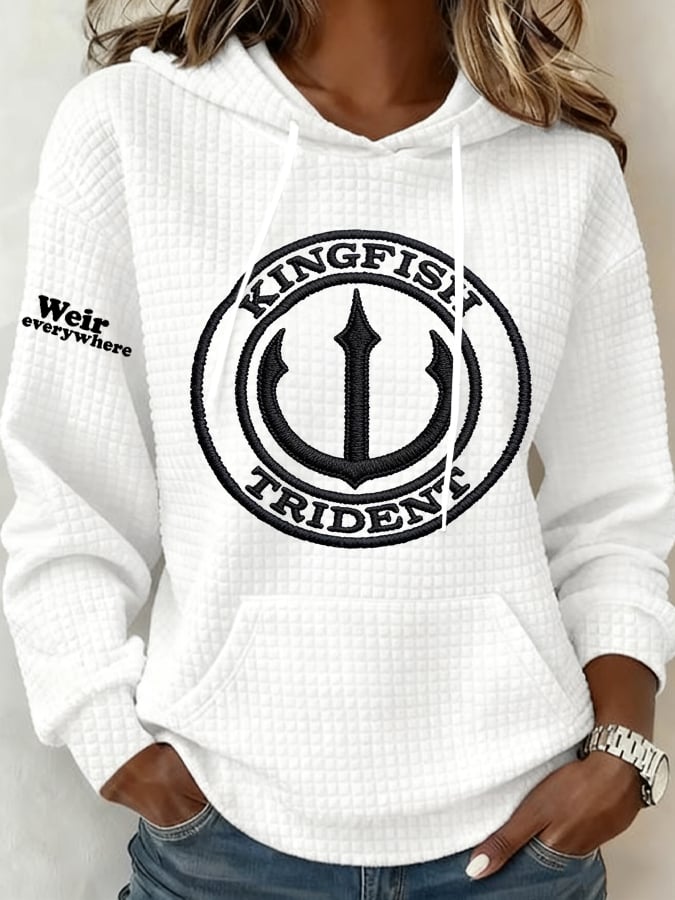 Women's Vintage Rock Tribute Print Hoodie
