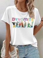 Women's K-pop Print Short-sleeved T-shirt