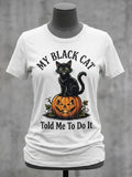 Women's  Quirky Halloween Prints Short-Sleeve T-Shirt