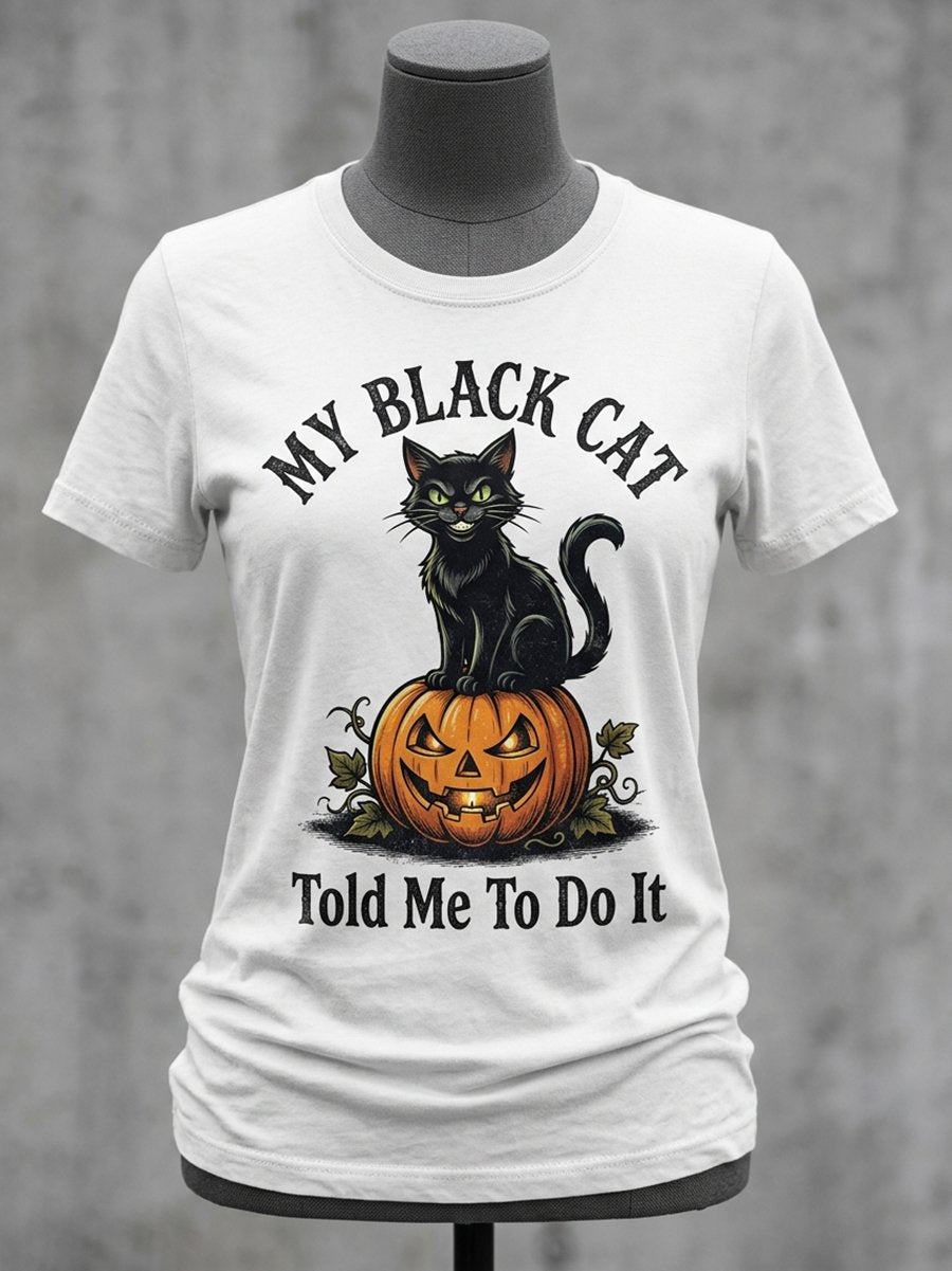 Women's  Quirky Halloween Prints Short-Sleeve T-Shirt