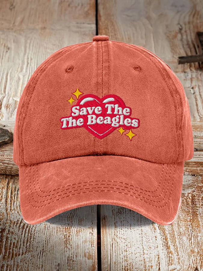 Save the Beagles Printed Baseball Cap