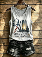 Women's Never Forget September 11 Print Vest