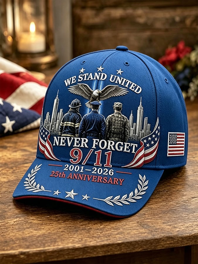 Unisex We Will Never Forget 9 11 Print Baseball Cap