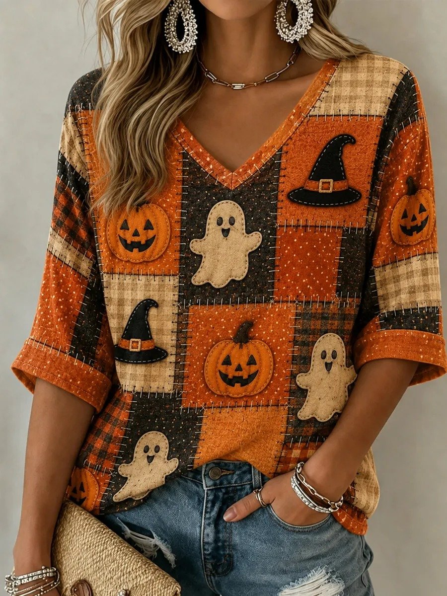 Women's Halloween Print T-Shirt
