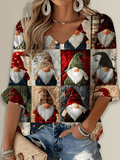 Merry Christmas Printed Long Sleeve Top