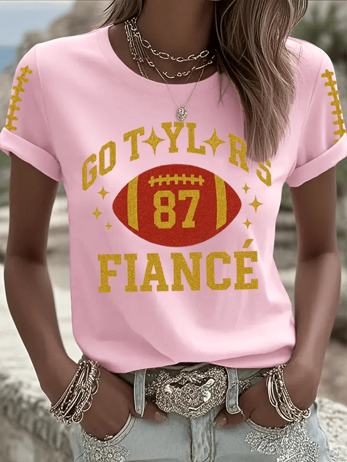 Women's Hot Spot Print Crew Neck T-Shirt