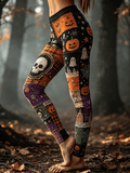 Women's Retro Halloween Print Leggings