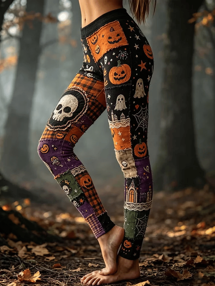 Women's Retro Halloween Print Leggings