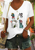 Women's Rain Frog Coffee Cup White Chair Print T-Shirt