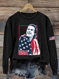Women's Hockey Print Long-Sleeve Sweatshirt