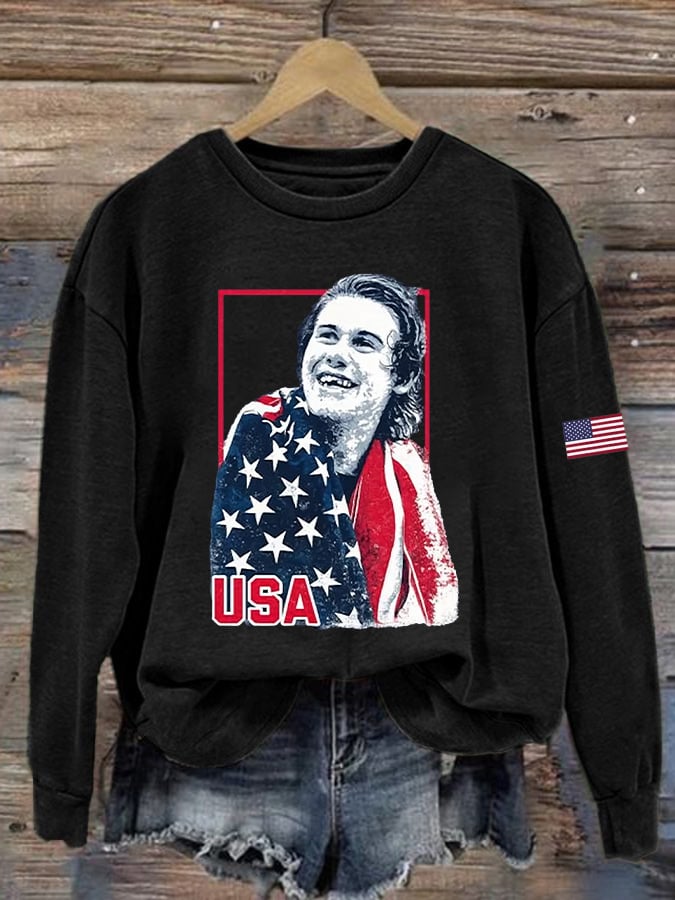 Women's Hockey Print Long-Sleeve Sweatshirt