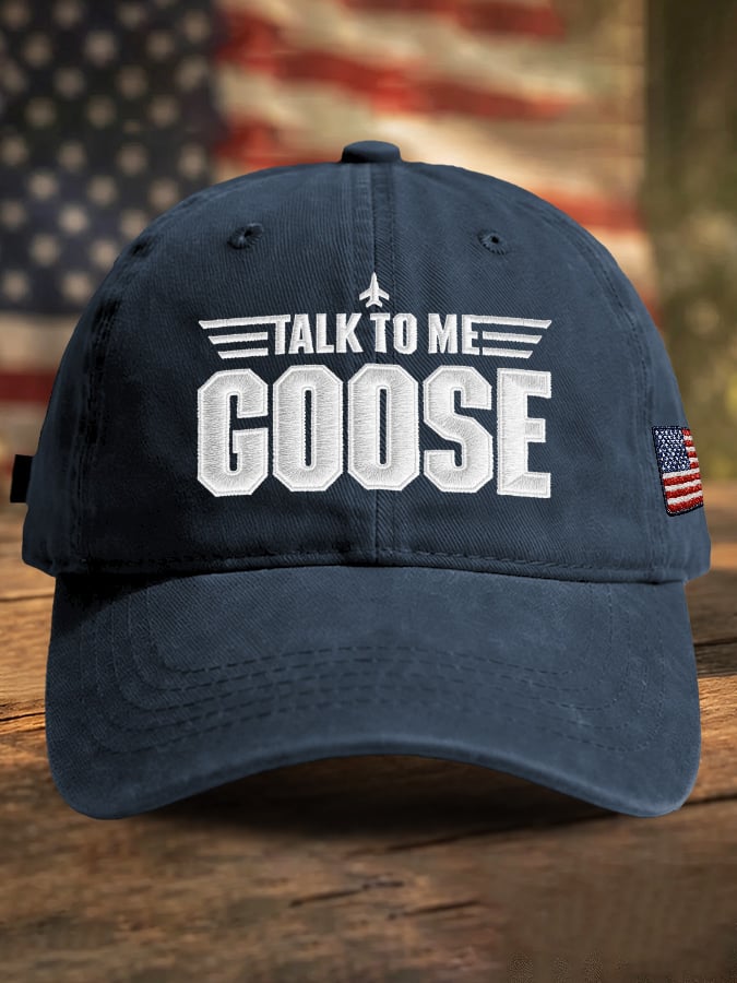Retro Talk To Me Goose Print Baseball Cap