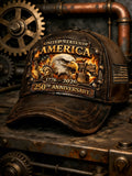 Unisex casual hat with 250th anniversary print