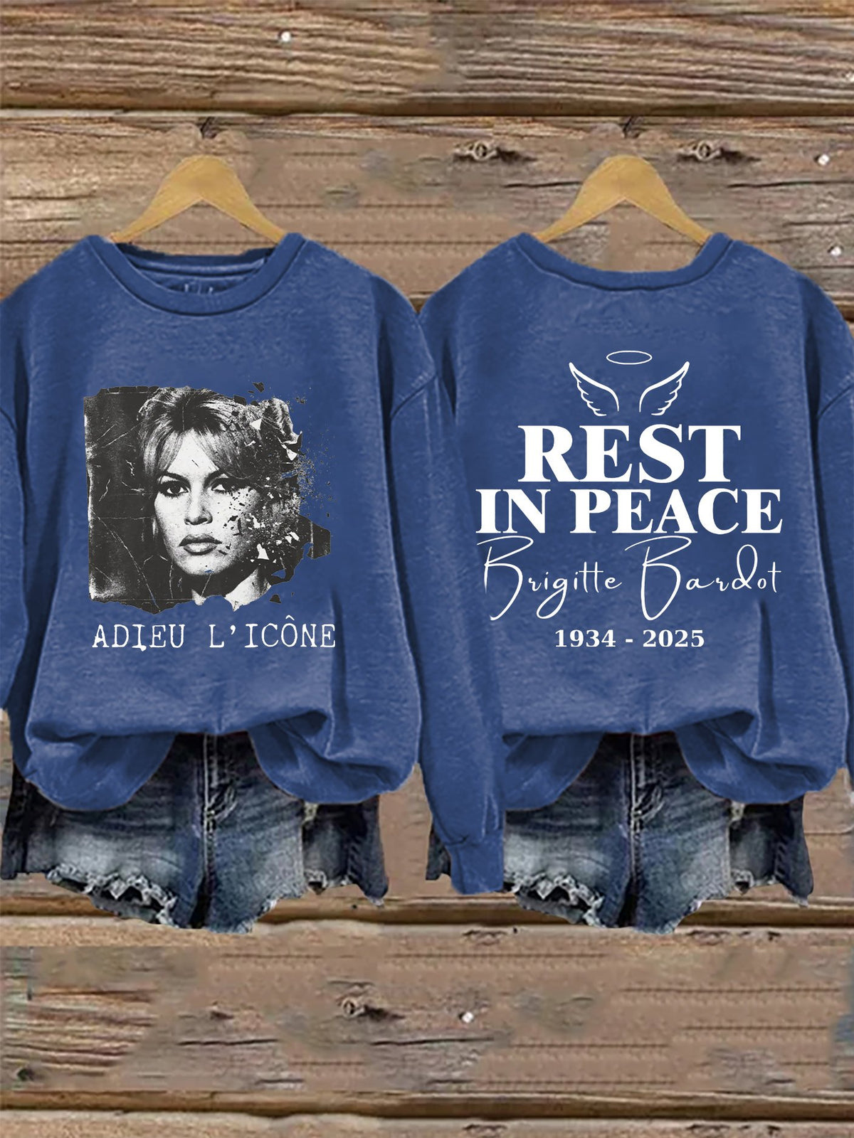 Retro Adieu L'Icône Rip B.B. Print Sweatshirt