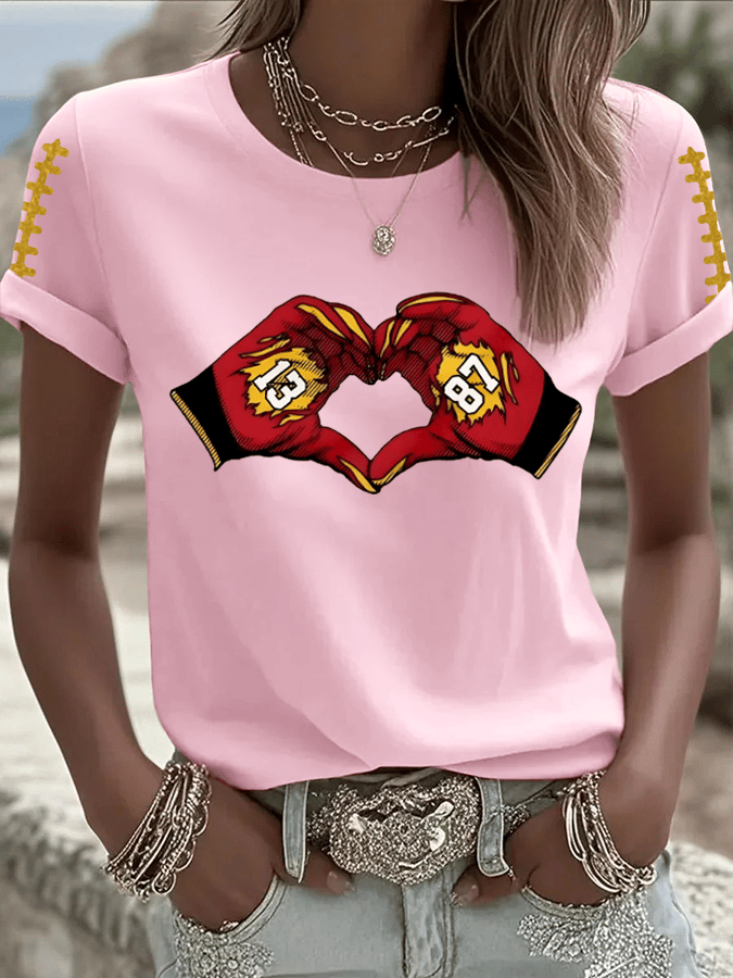 Women's Hot Spot Print Crew Neck T-Shirt