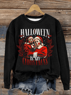 Women's Halloween Is My Christmas Printed Casual Sweatshirt