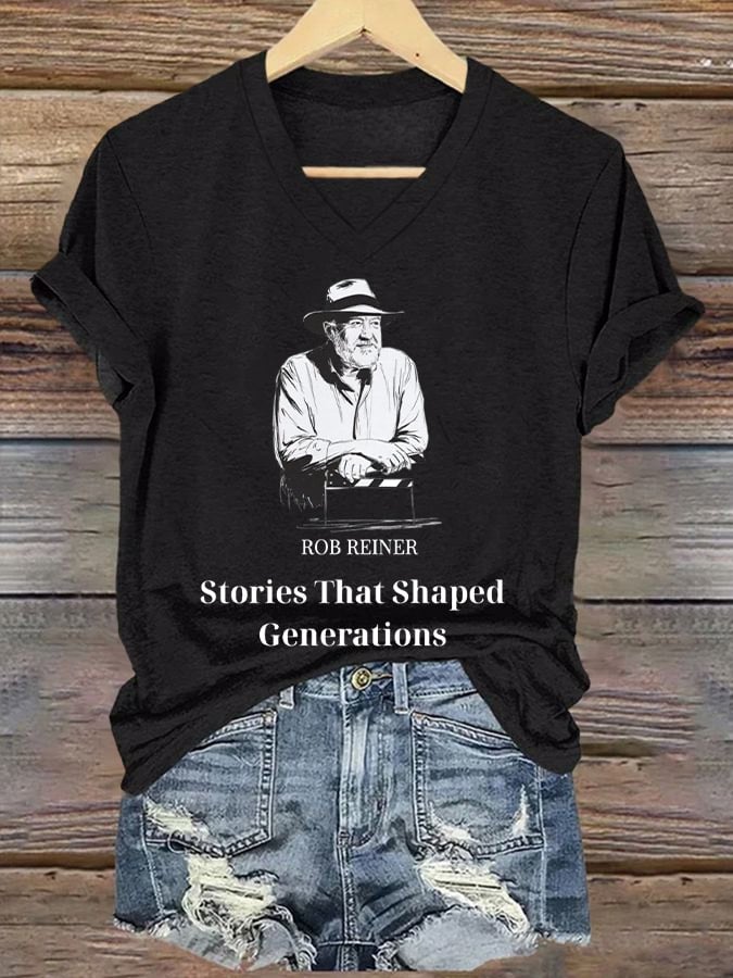 Women's Stories That Shaped Generations Print V Neck T-shirt