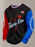 Men's Baseball Printed Waffle Top